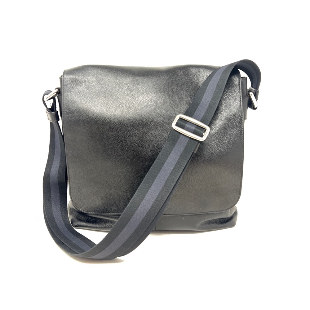 ❤️Coach Black F54780 Charles in Calf Leather Messenger Bag.